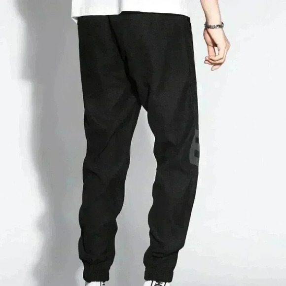 Black Mens Tapered Pants - Picture 2 of 5